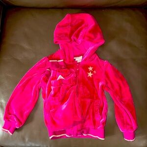 C&C California Kids Pink and Gold Velour Tracksuit - 2T